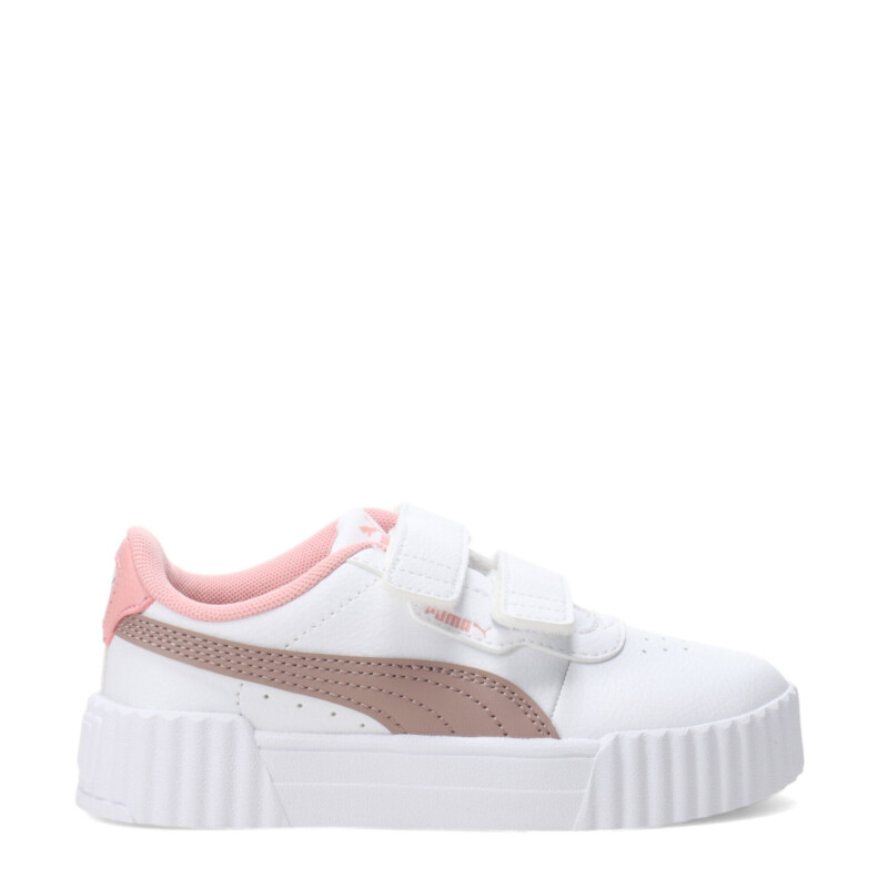 Championes de Niña Puma Carina 3.0 V Ps Blanco - Rosa Viejo
