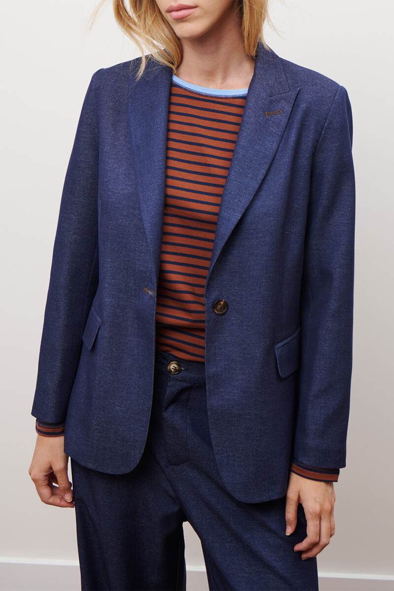 BLAZER JEAN TEXTIL AZUL