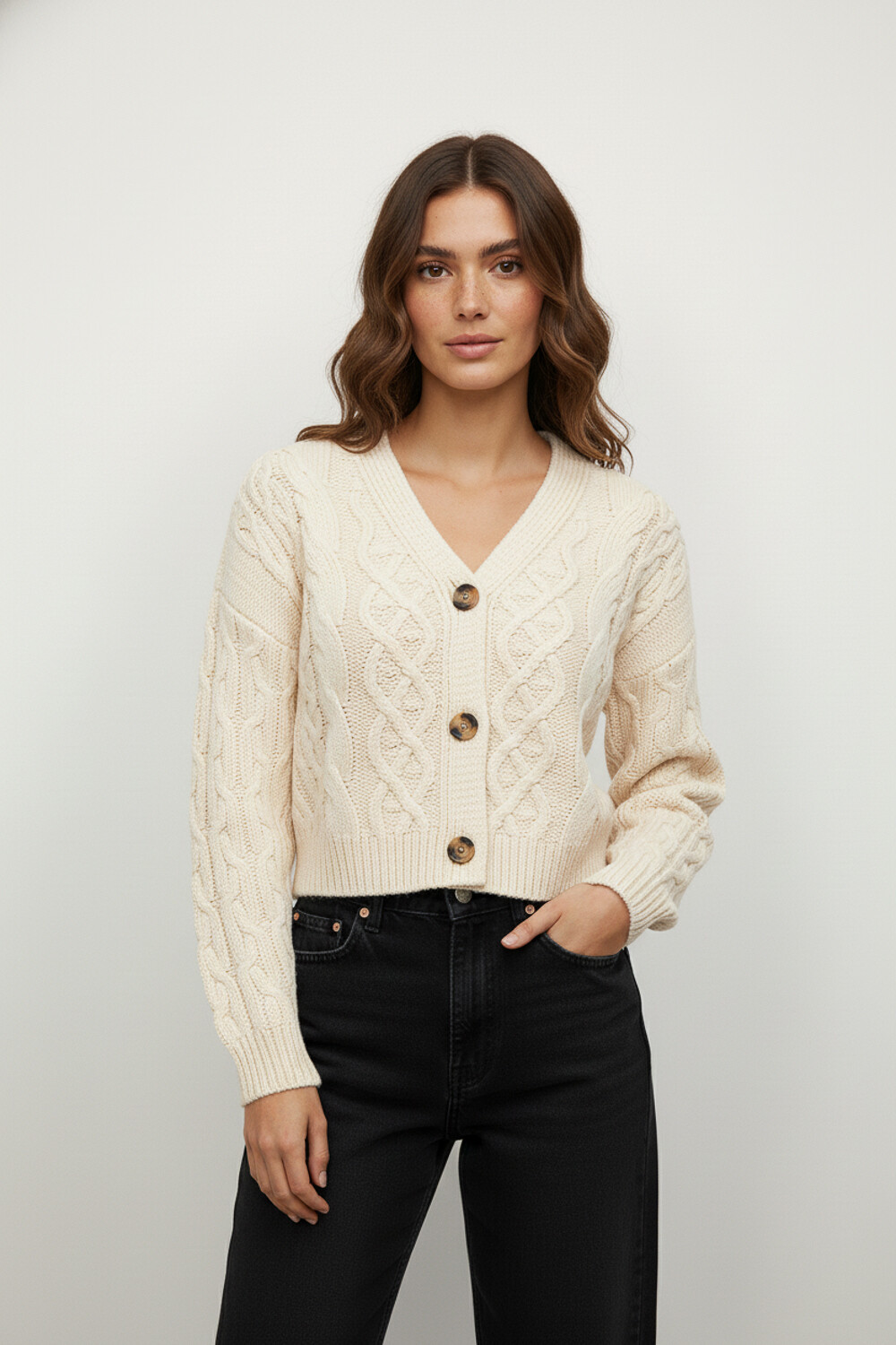 Cardigan Buttoli Marfil / Off White