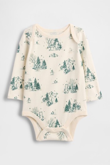 Body Gráfico Bebé Ivory Frost Toile