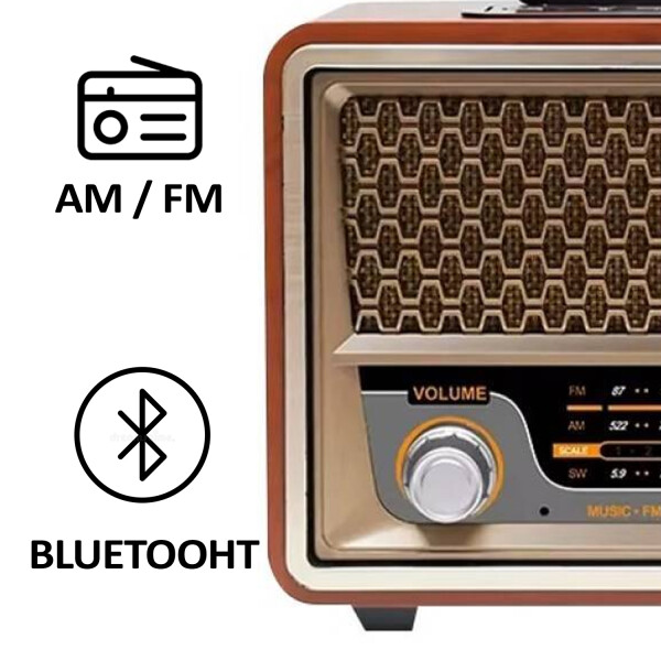 Radio Portátil Retro Cmik Mk-197 Am/fm Bluetooth RADIO RETRO CMIK MK-197