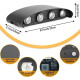 Aplique Bidireccional Exterior Jardín Led Integrado 8x2w Negro