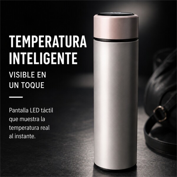 Botella Térmica Acero Inox Termo Táctil Sensor Temperatura PLATEADO
