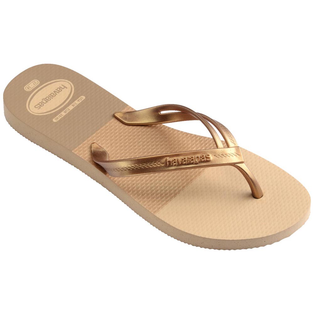Sandalias Havaianas Elegance Print Grafito Dorado