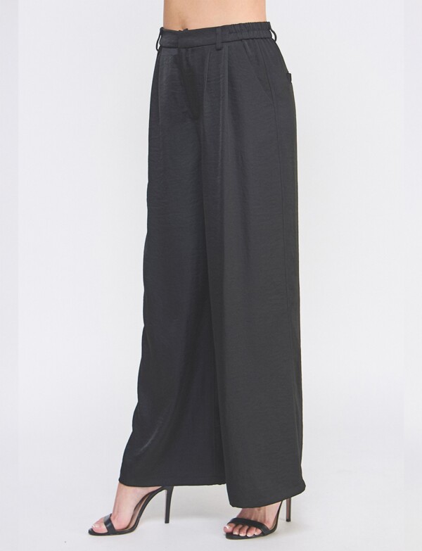 Pantalon Satinado NEGRO