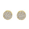 Caravanas Tila de oro amarillo 18k con circonias Caravanas Tila de oro amarillo 18k con circonias