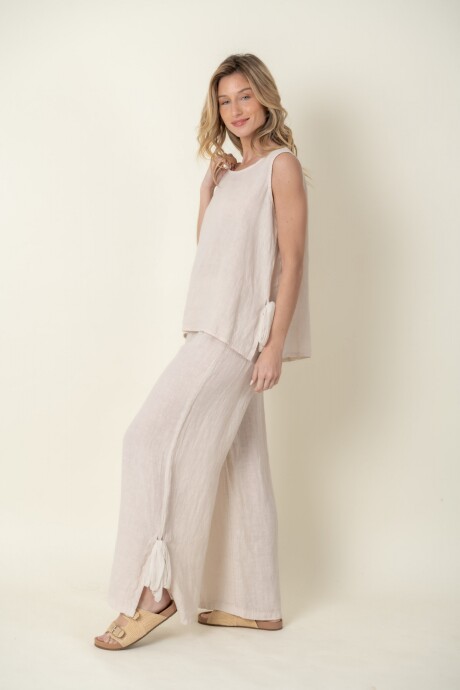 PANTALON FLOR DE NARANJO Beige