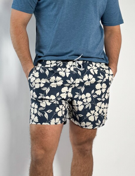 Short de baño estampado Aviles Azul