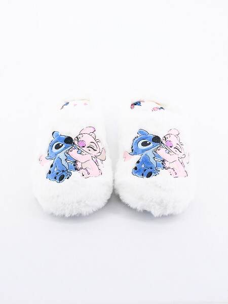 PANTUFLAS ANGEL AND STITCH BLANCO