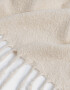 Bufandas Boho Bufanda Jacquard Con Flecos - Blanco Crudo