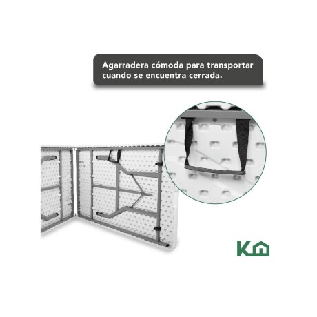 Mesa plegable 2.4m Portátil Jardín Camping Exterior Comedor Mesa plegable 2.4m Portátil Jardín Camping Exterior Comedor