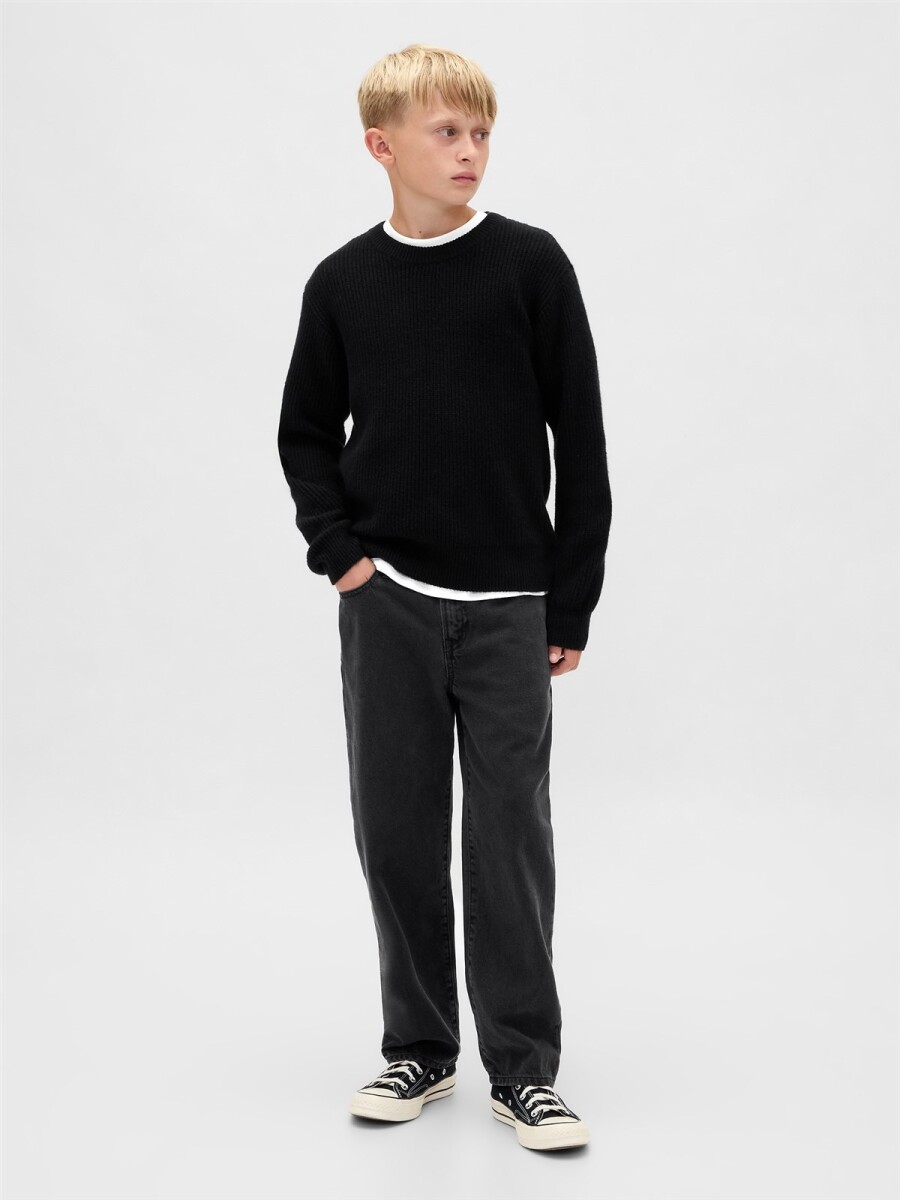 Jean Relaxed Niño - Black Wash 