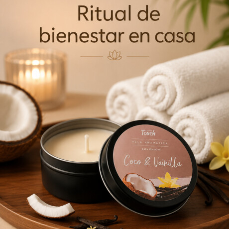 Vela Aromática De Coco y Vainilla Vela Aromática De Coco y Vainilla