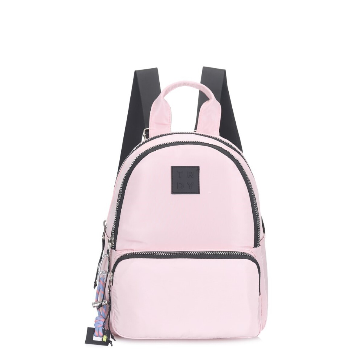 Mochila nylon tela cierres - Rosa 