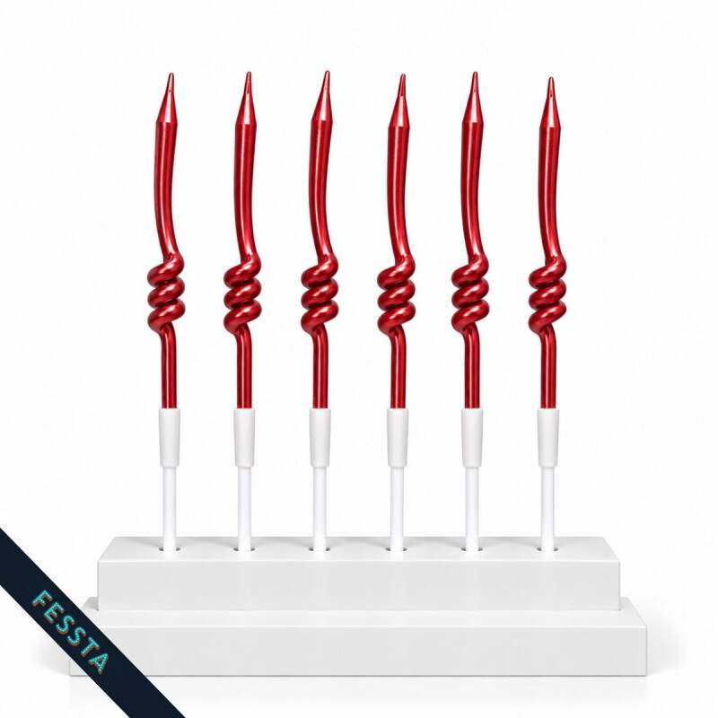 Vela con Rulo x6 Und Rojo