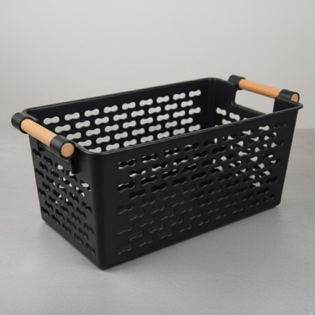 Cesto calado con asas 30 x 15 x 13 NEGRO
