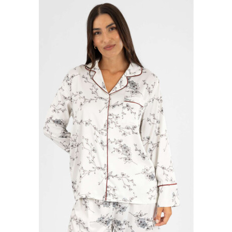 Pijama cherry blossom saten Flores