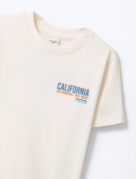 CAMISETA INFANTIL CON ESTAMPA BEIGE