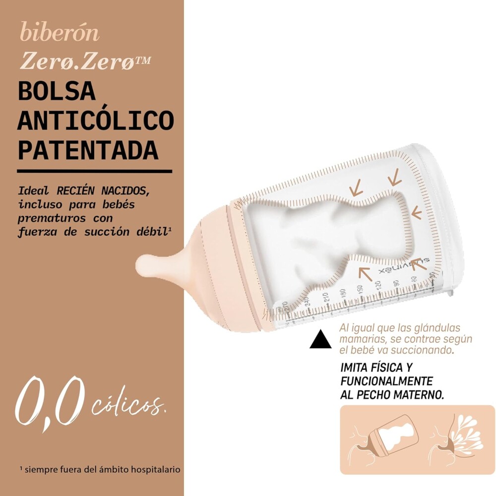set x2 biberones zero 180ML suavinex set x2 biberones zero 180ML suavinex