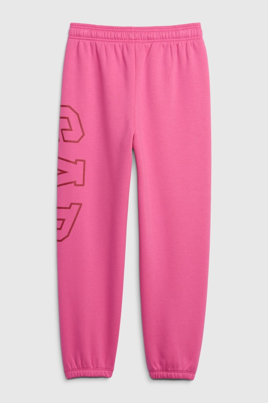 Pantalon Deportivo Con Felpa Logo Gap Niña Devi Pink