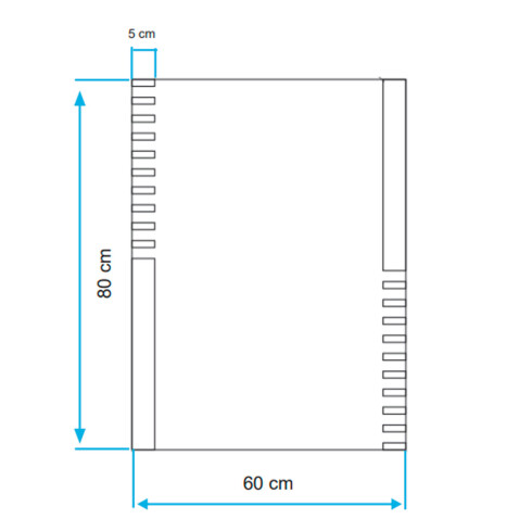 ESPEJO CUADRADO 80X60 SIN LUZ ANTICORROSION 000