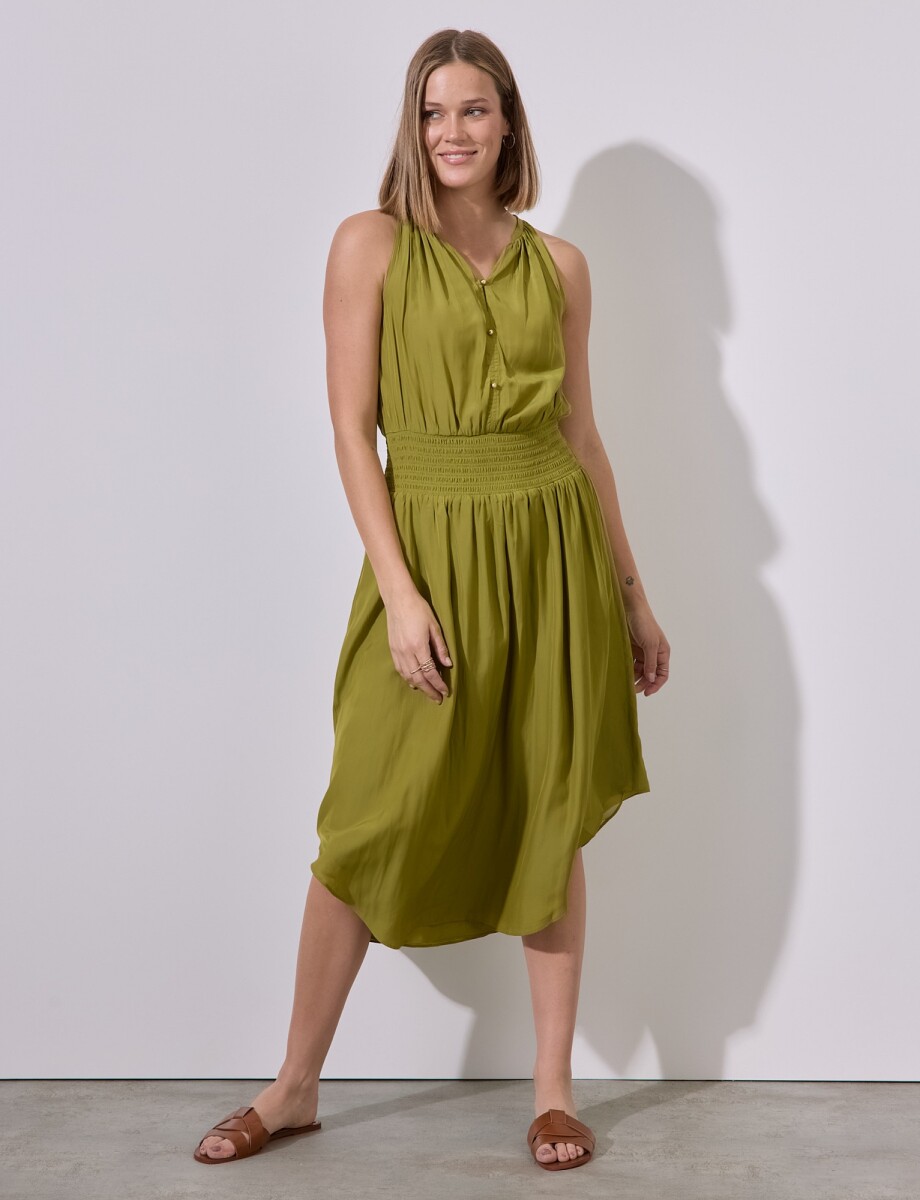 Vestido Botones - Verde 