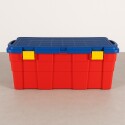 CAJA BAUL ORGANIZADOR 100LTS WENCO ROJO-AZUL 94X45X40CM CAJA BAUL ORGANIZADOR 100LTS WENCO ROJO-AZUL 94X45X40CM