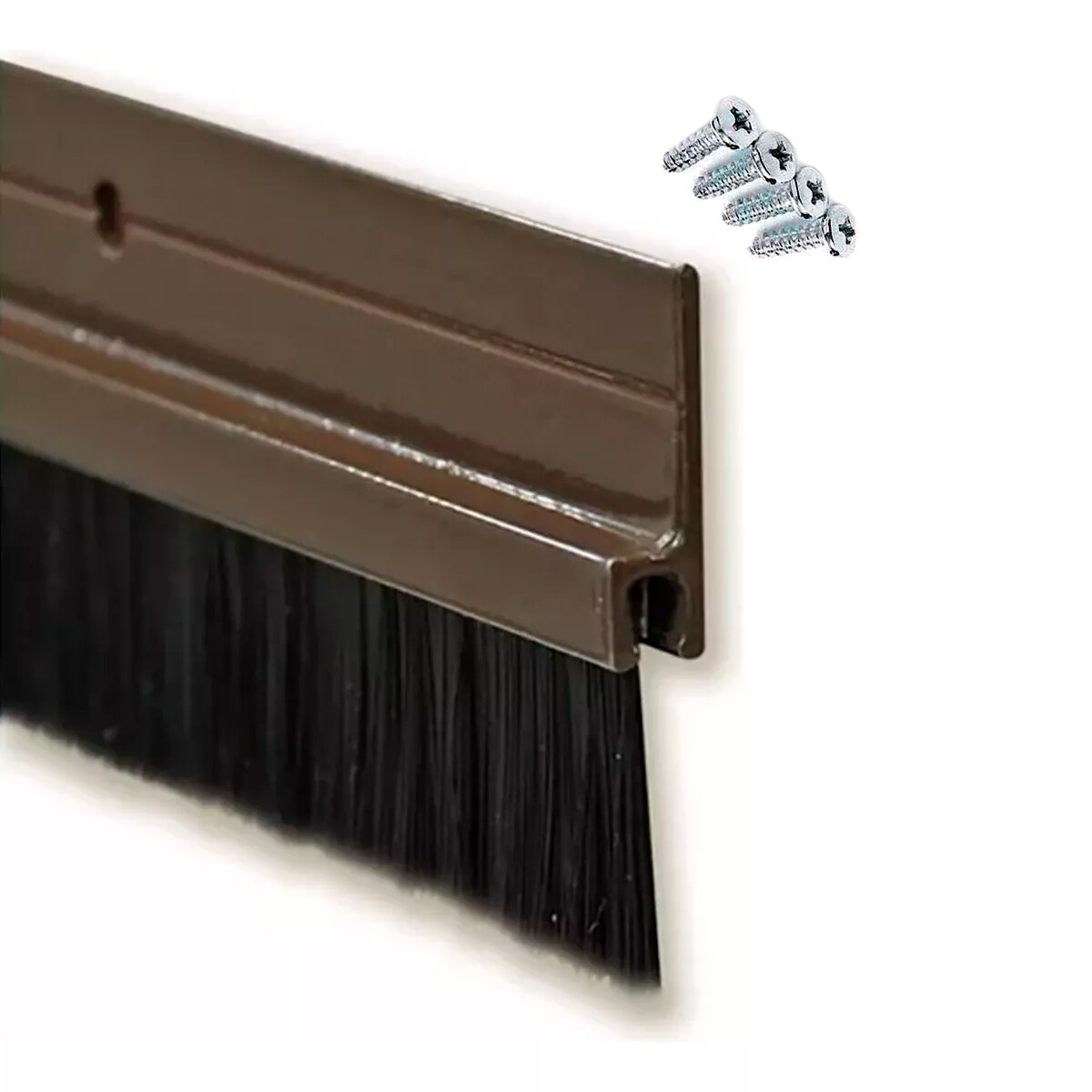 Zócalo de Aluminio con cepillo 80 cm - MARRON 