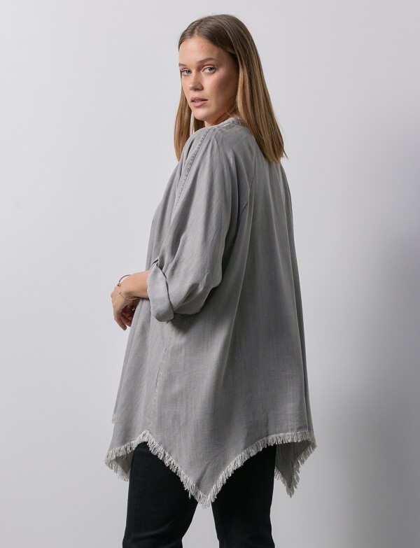 Camisa Oversize Tencel GRIS