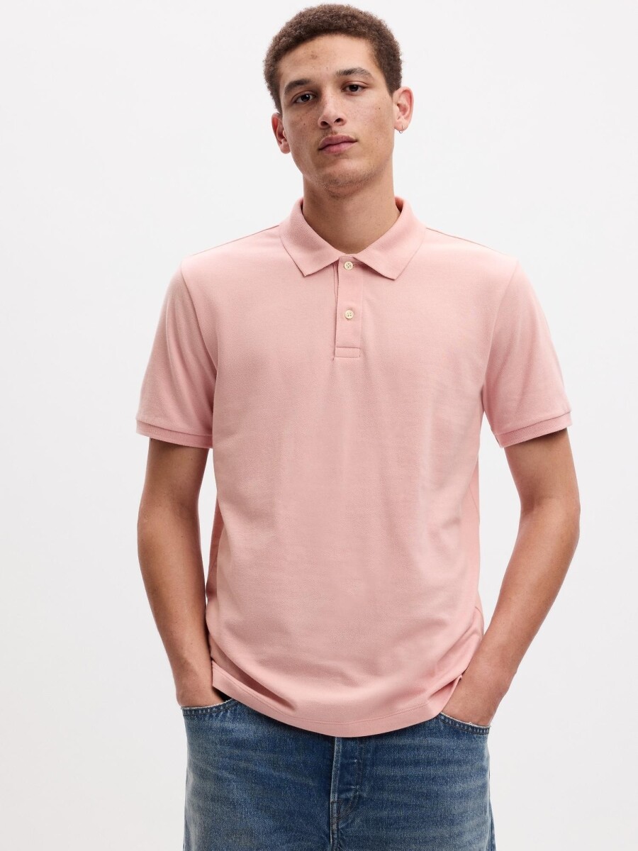 Remera Polo Pique Hombre - Pink Standard 