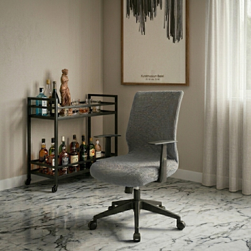 Funda cubre silla de escritorio gris