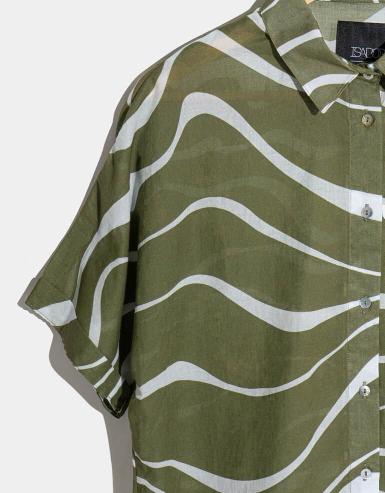 Tops Playa Camisa Con Estampa - Combinacion Multicolor