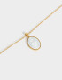 Cadena Corta con Dije Premium Silver Cadena Corta Con Dije De Nacar - Dorado