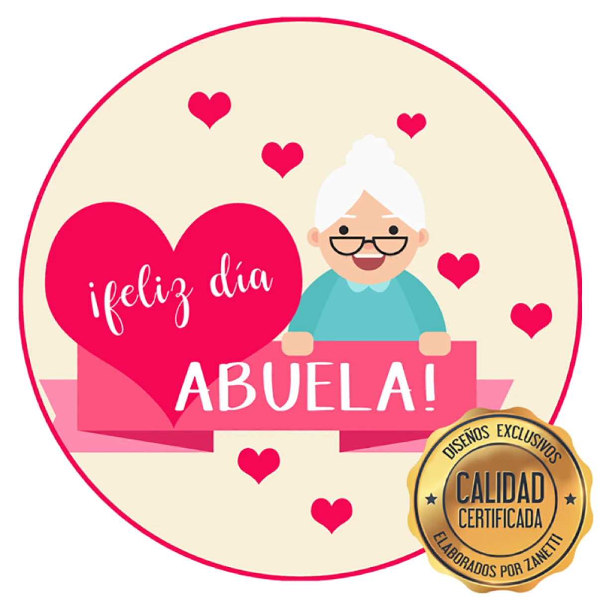 Lámina Feliz Día Abuelos - Abuela Red. 