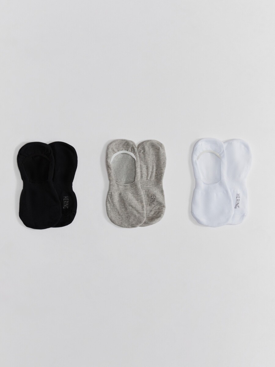 KIT CON 3 PARES DE MEDIAS TIPO SOQUETES UNISSEX - KIT CON 3 PARES CALCETINES UNISEX 