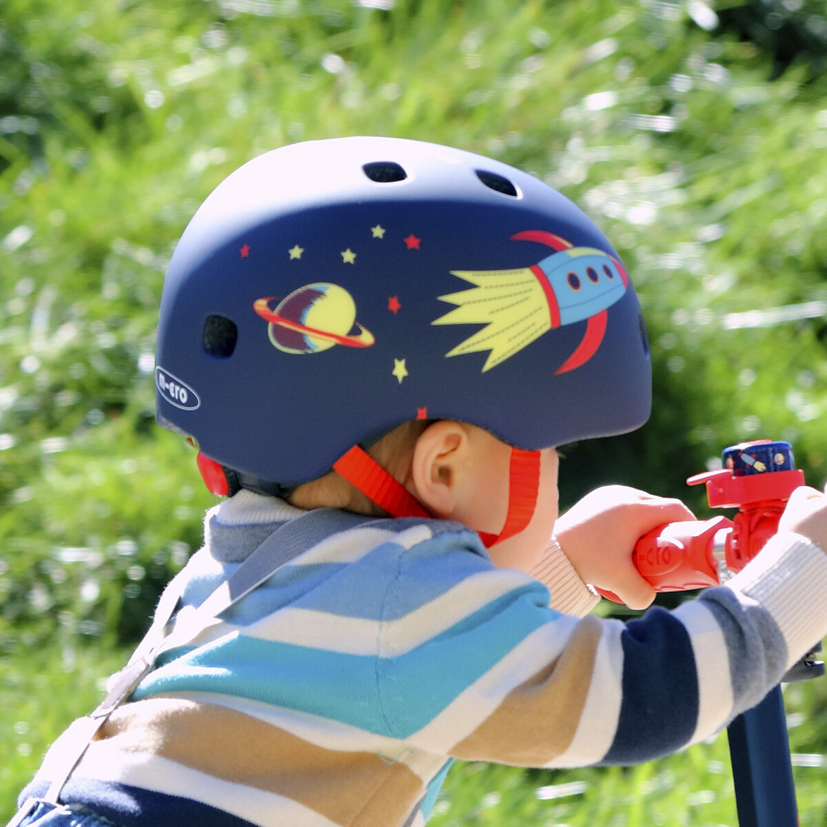Casco Infantil con Luz Micro Talle Único - Cohete 