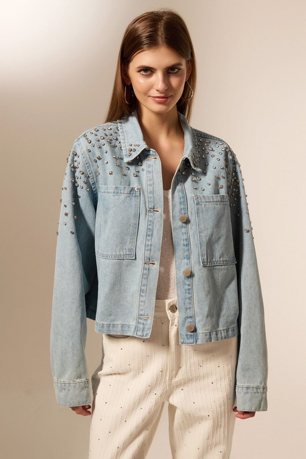 Campera Kuri Celeste