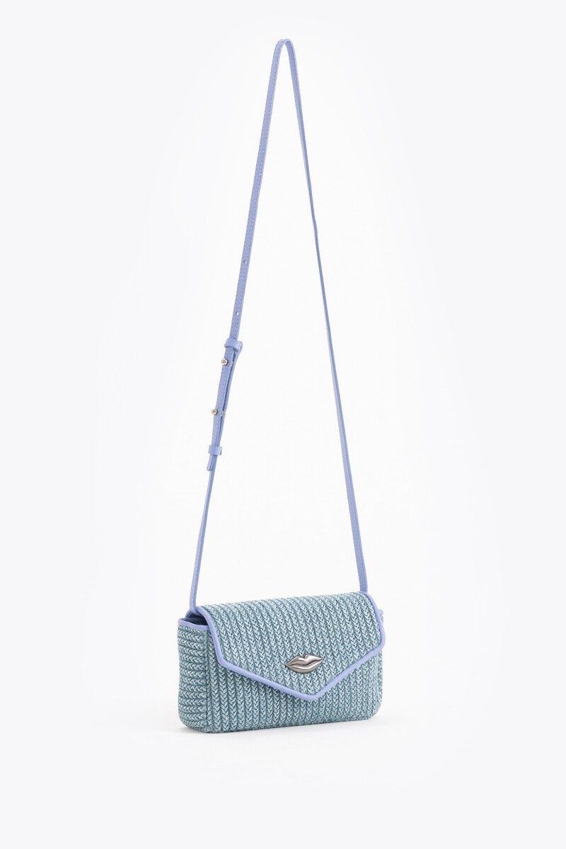 BANDOLERA LIPSTICK KNIT Celeste