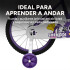 Bicicleta infantil Shengdi Rodado 18 Canasto Parrilla Hadas Color Violeta
