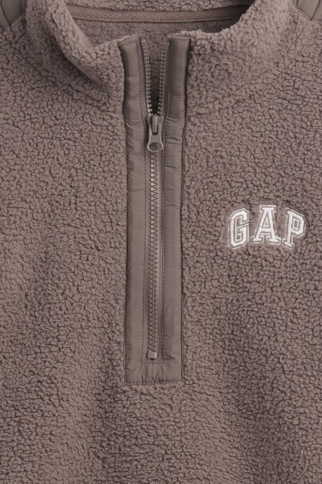 Buzo Polar Medio Cierre Logo Gap Mujer Plymouth Rock