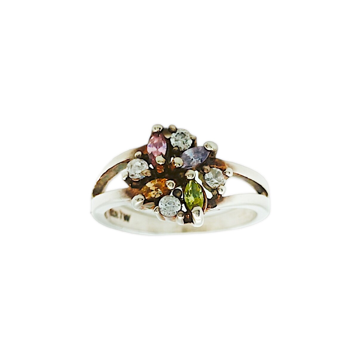 Anillo Flor-Plata 925-Piedra Zirconia Varias-AN3243 - conpiedra 