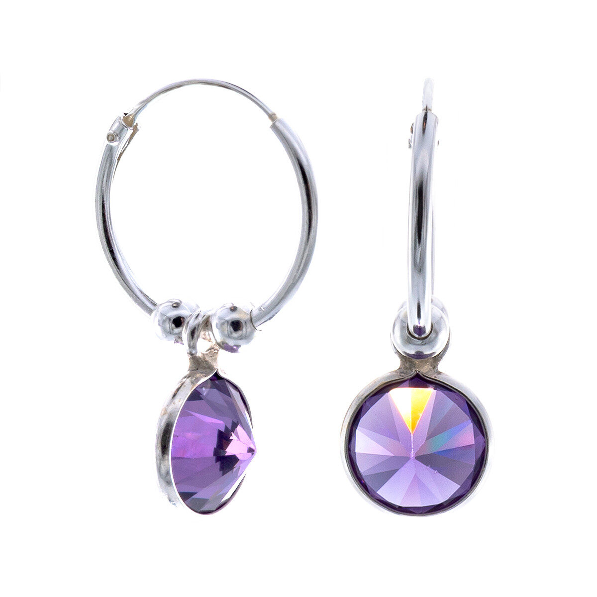 Aritos de Plata con circonias 