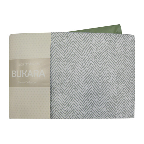 Juego Sábanas 1 Plaza Bukara 100% Microfibra 241-02