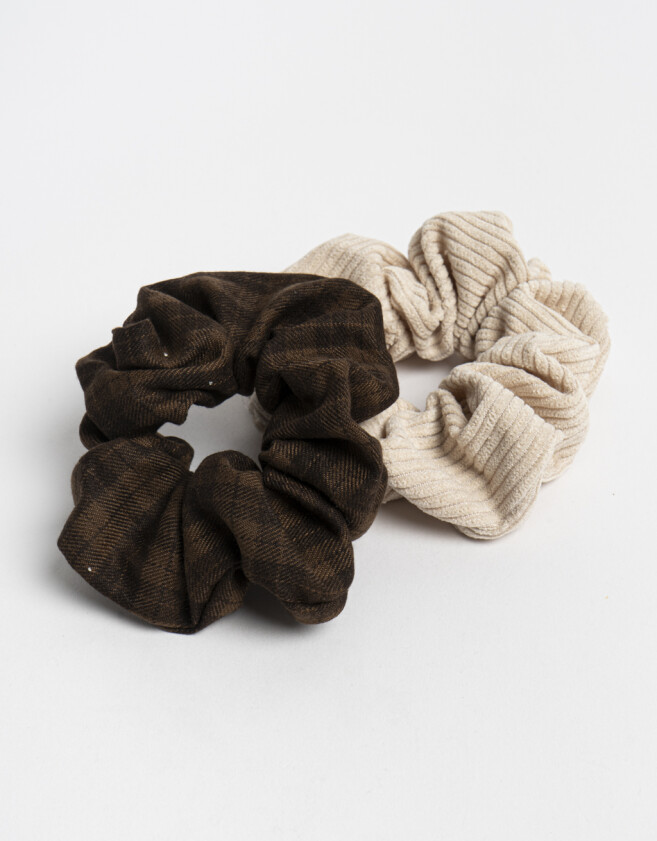 Skunzies Set por 2 Scrunchie - Combinacion Bicolor