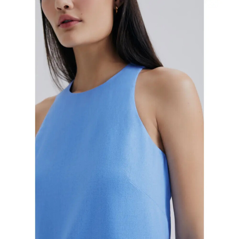 VESTIDO FEM AZUL CARIBE/CHUMBO/BLANCO