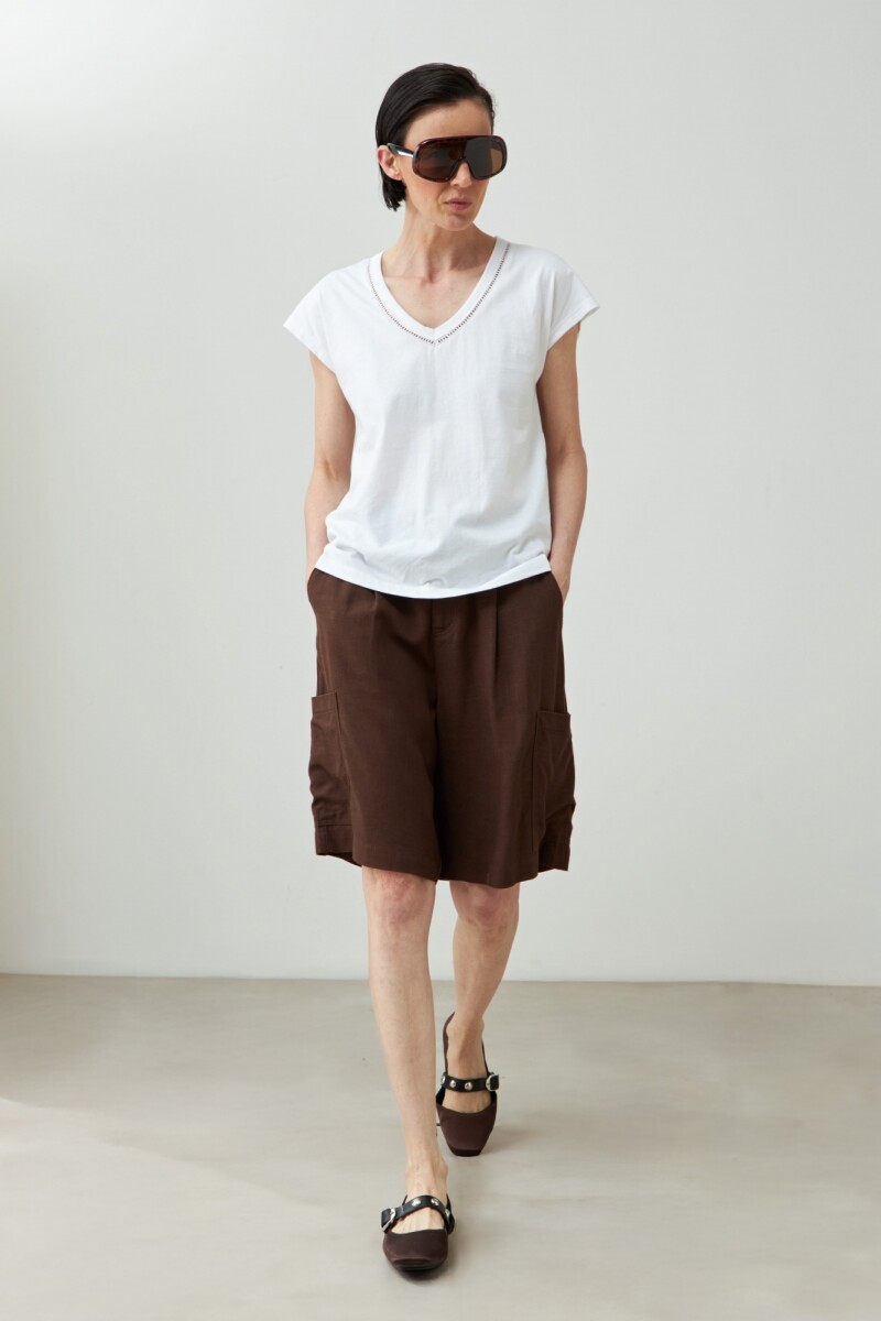 Remera con detalle trenza - blanco 