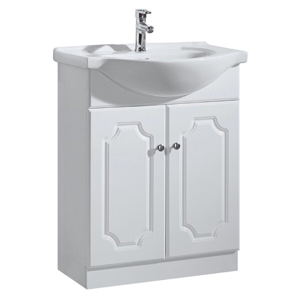 MUEBLE DE BAÑO DOS PUERTAS CON BACHA / COLOR BLANCO Mueble De Baño Dos Puertas Con Bacha / Color Blanco