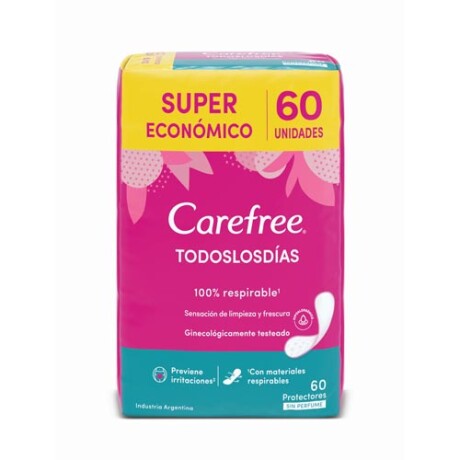 CAREFREE PROTECTORES DIARIOS SIN PERFUME 60 UNIDADES CAREFREE PROTECTORES DIARIOS SIN PERFUME 60 UNIDADES