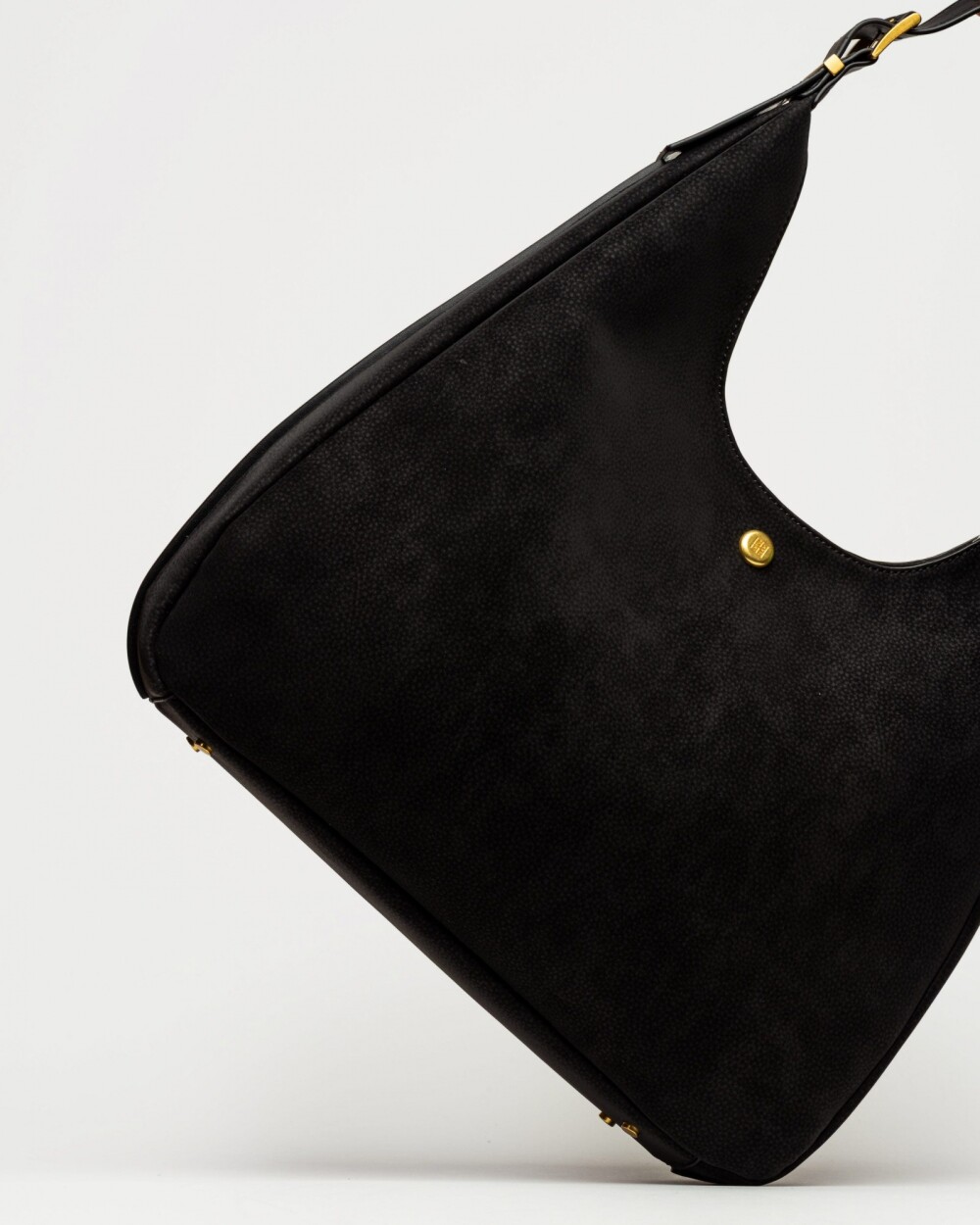 Bolso Raw en efecto gamuza Negro
