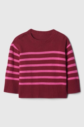 Buzo Rayas Toddler Niña Red Pink Stripe
